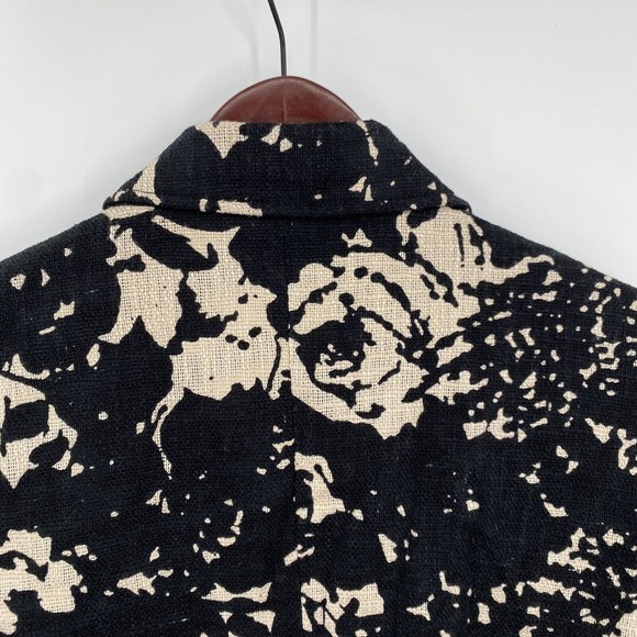 The Limited Women's Blazer Jacket Black Tan Floral Casual Bracelet Sleeve 10 New - Picture 4 of 7